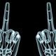 Illustration for article titled Woman Adds Festive Second Middle Finger To Christmas Light Display